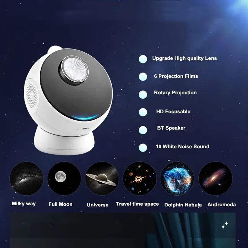 AURAVA™ SkyMuse Projector Quality 3D Visual Wireless Galaxy Star Projector