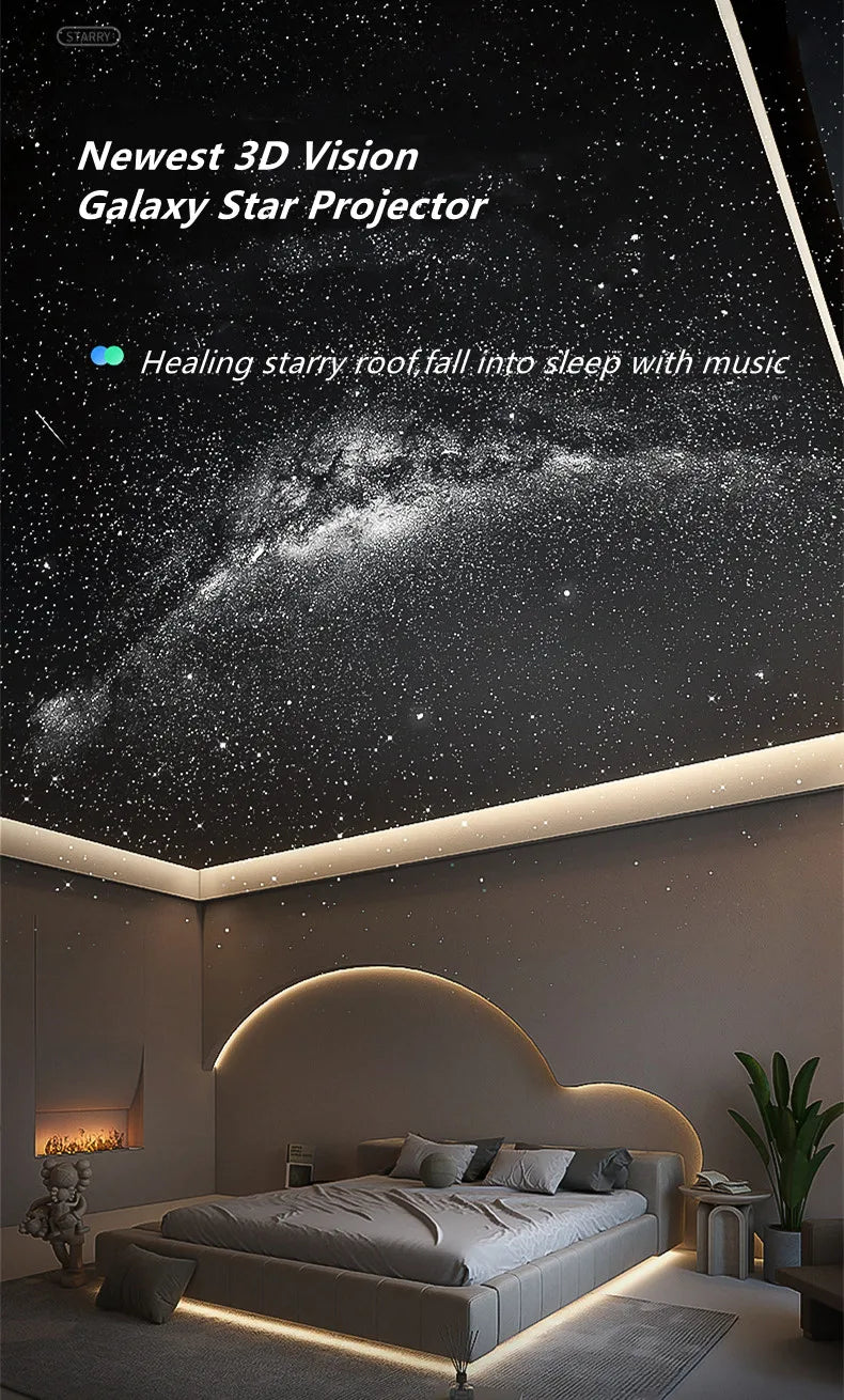 AURAVA™ SkyMuse Projector Quality 3D Visual Wireless Galaxy Star Projector