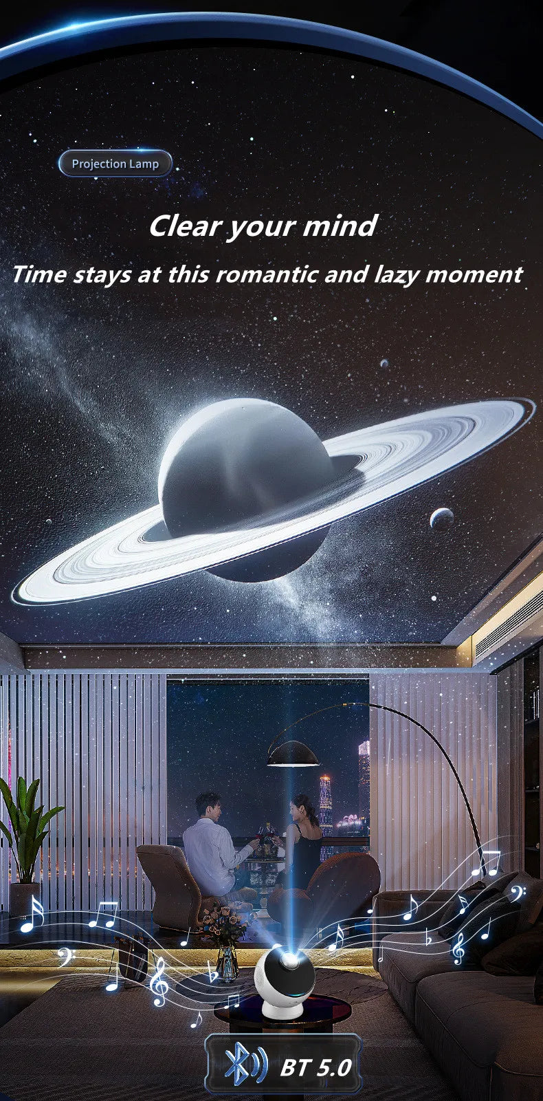AURAVA™ SkyMuse Projector Quality 3D Visual Wireless Galaxy Star Projector