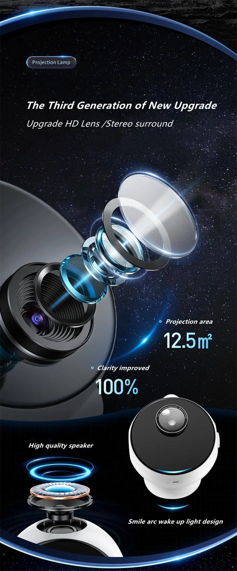 AURAVA™ SkyMuse Projector Quality 3D Visual Wireless Galaxy Star Projector