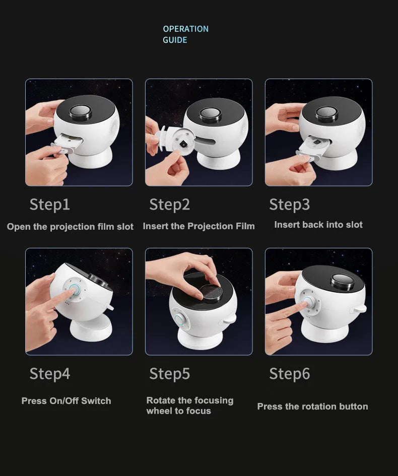 AURAVA™ SkyMuse Projector Quality 3D Visual Wireless Galaxy Star Projector