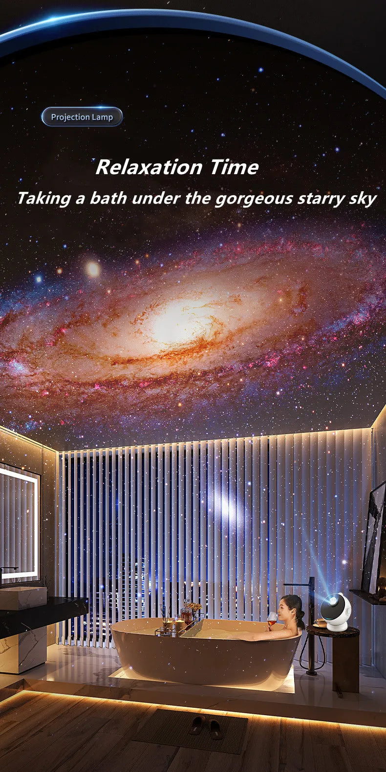 AURAVA™ SkyMuse Projector Quality 3D Visual Wireless Galaxy Star Projector