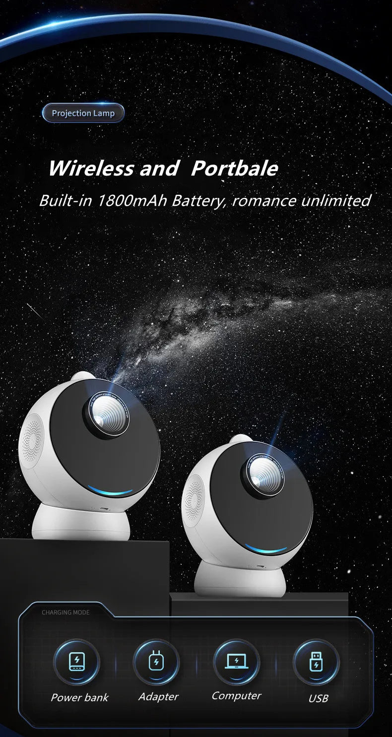 AURAVA™ SkyMuse Projector Quality 3D Visual Wireless Galaxy Star Projector