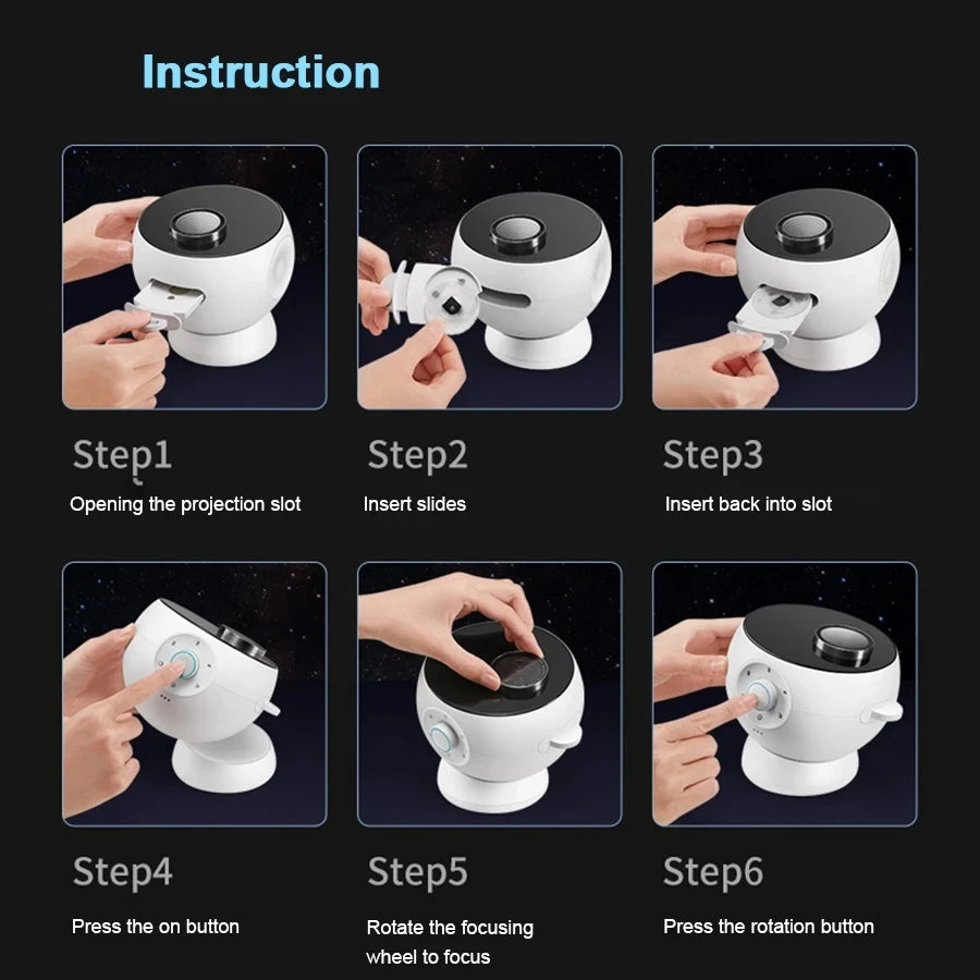 AURAVA™ SkyMuse Projector Quality 3D Visual Wireless Galaxy Star Projector