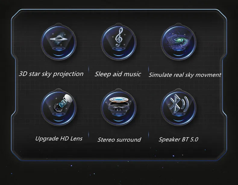 AURAVA™ SkyMuse Projector Quality 3D Visual Wireless Galaxy Star Projector