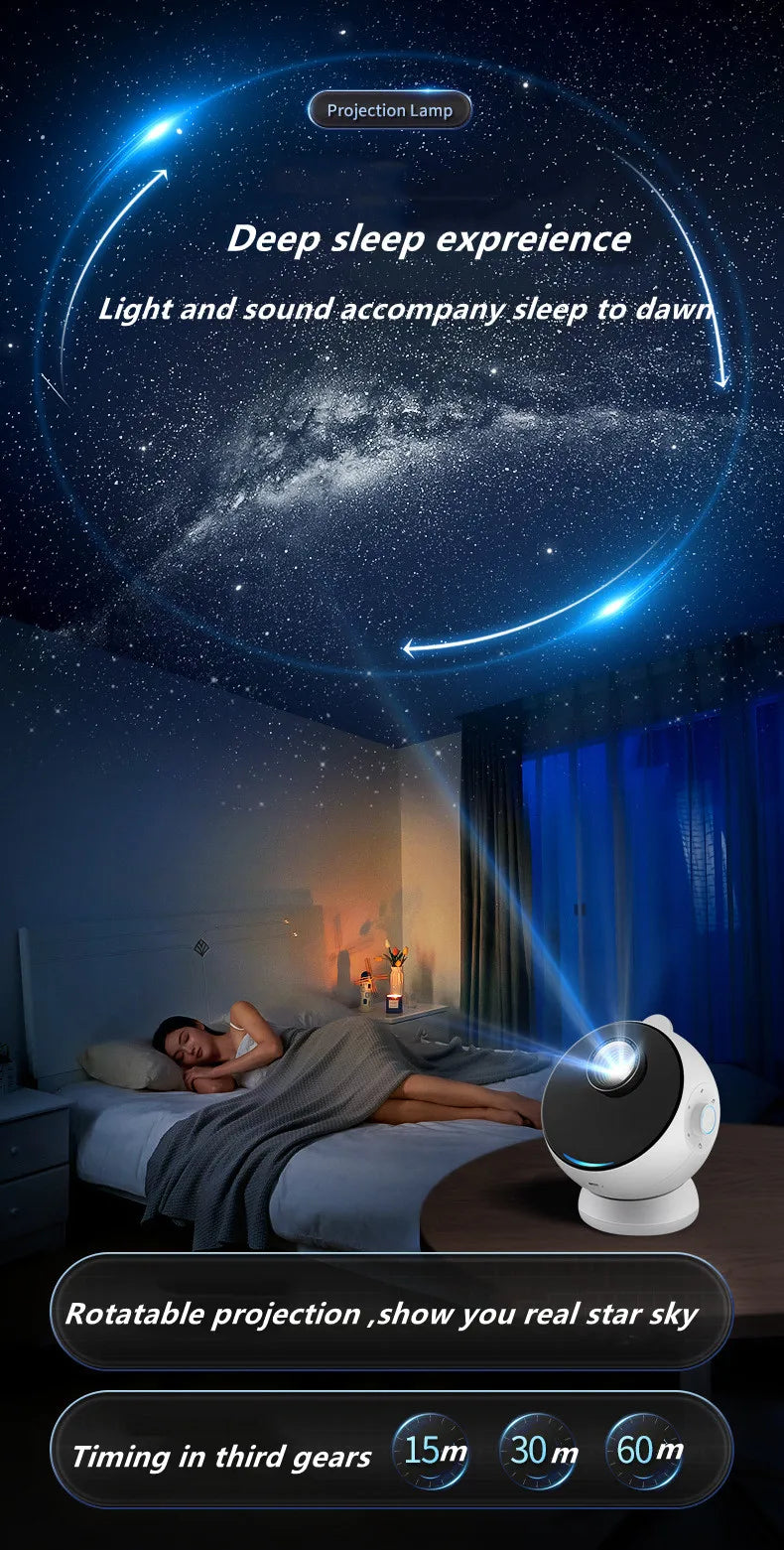 AURAVA™ SkyMuse Projector Quality 3D Visual Wireless Galaxy Star Projector