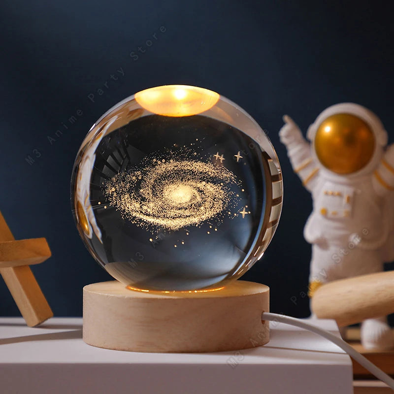 3D Crystal Night Light – Planet Ball